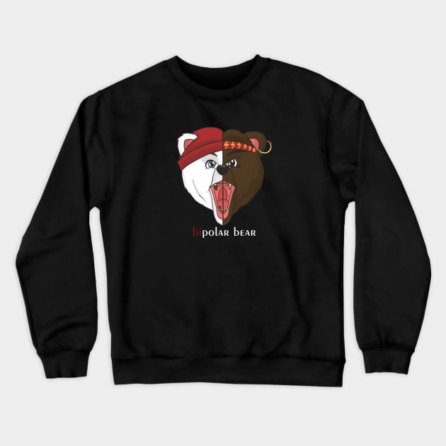 Bipolar Bear Crewneck Sweatshirt by hristartshop